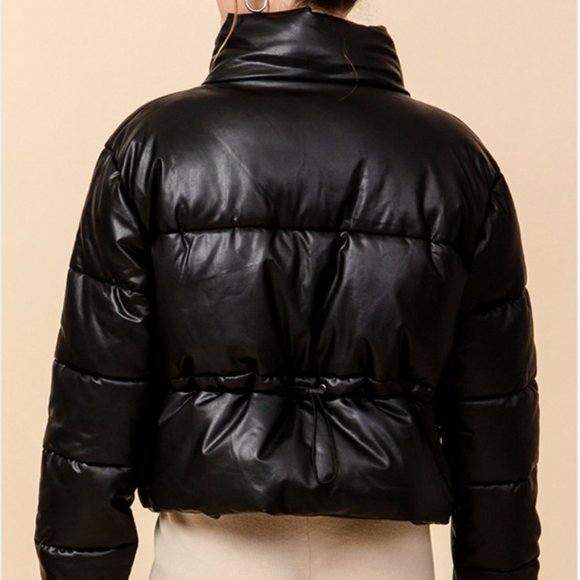 ON THE MOVE BLACK PUFFER JACKET - Picture 4 of 5